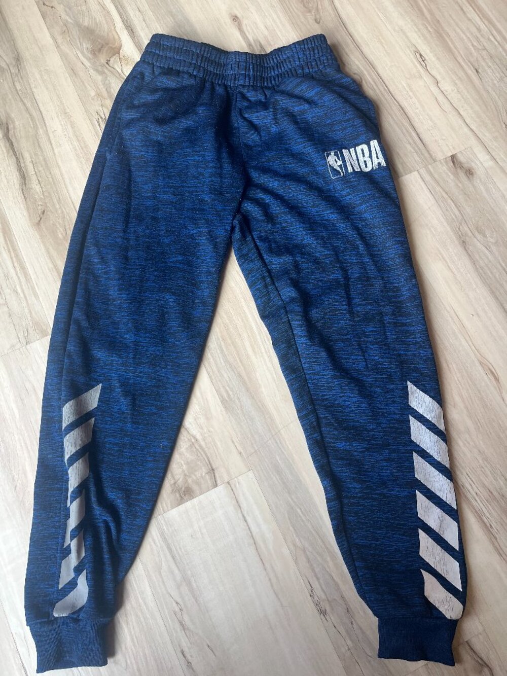 blue heather-knit NBA jogger sweatpants